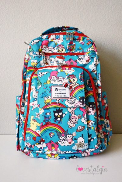 JuJuBe Rainbow Dreams Tokidoki Sanrio Hello Kitty Be Right Back BRB Diaper Bag