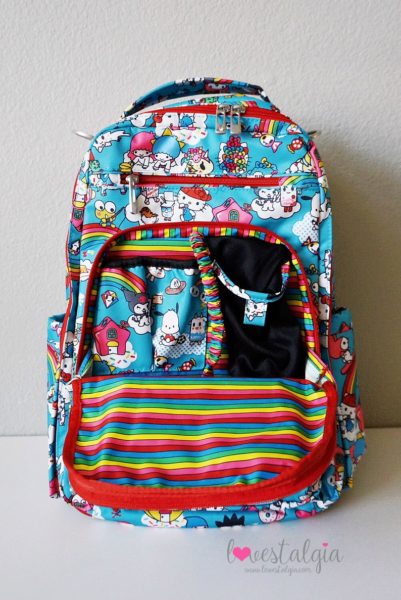 JuJuBe Rainbow Dreams Tokidoki Sanrio Hello Kitty Be Right Back BRB Diaper Bag Mommy Pocket