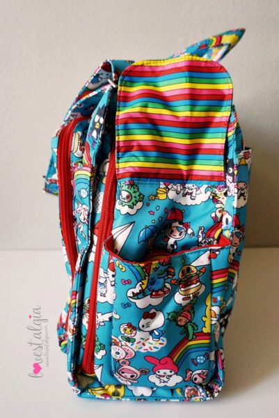 JuJuBe Rainbow Dreams Tokidoki Sanrio Hello Kitty Diaper Bag Be Prepared Bottle Pocket