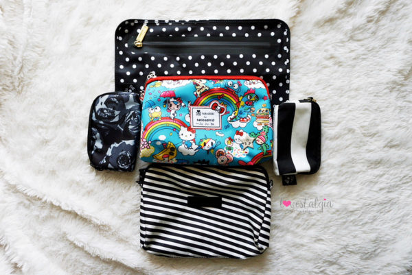 JuJuBe Rainbow Dreams Tokidoki Sanrio Hello Kitty Diaper Bags BeSet Duchess Black Petals First Lady Black Magic