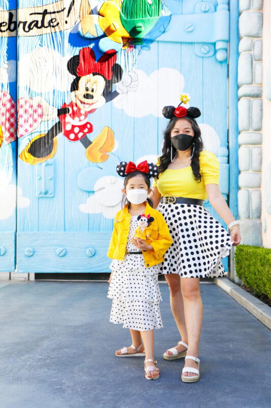 disneyland reopening, disneyland 4/30, disneyland cast members, disneyland is open, minnie style, toontown, disneystyle, mommy and me matchy