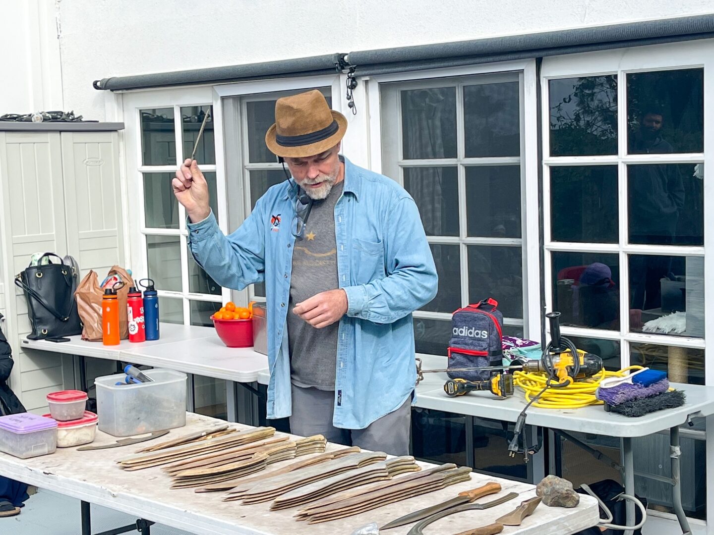 bronze age sword casting class, sword casting guy, Greg Wenderski, unique homeschool class